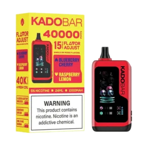 Kado Bar x Adjust Blueberry Cherry + Raspberry Lemon NI40K Ice + Nic Control