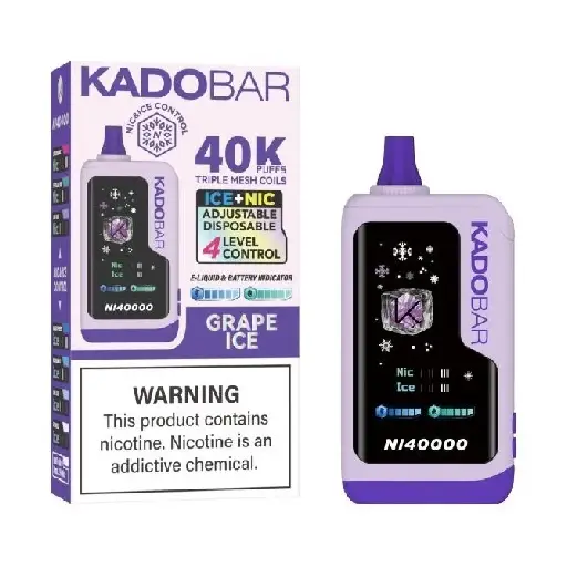 Grape Ice Kado Bar NI40K Ice + Nic Control Disposable Vape