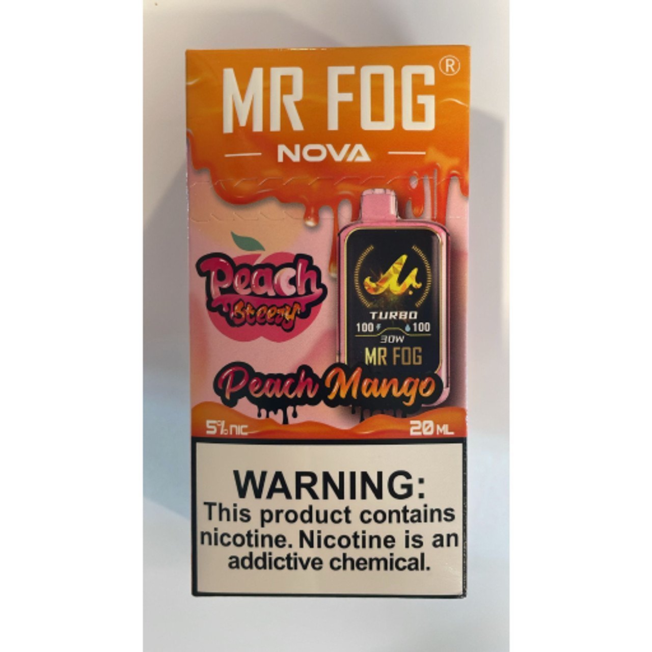 Peach Mango Mr Fog Nova 36000 Puffs Disposable Vape (Peach Steezy)