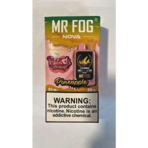 Pineapple (Peach Steezy) Mr Fog Nova 36,000 Puffs Disposable Vape
