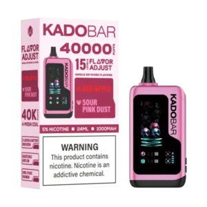 Kado Bar x Adjust Red Apple + Sour Pink NI40K Ice + Nic Control Vape