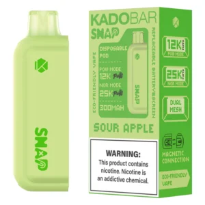 Sour Apple Kado Bar Snap Disposable Pod - 25k Puffs