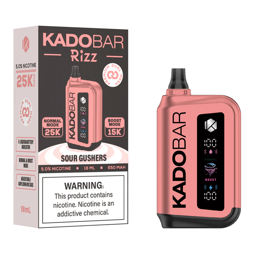 Sour Gushers Kado Bar Rizz 25K Puffs Disposable Vape