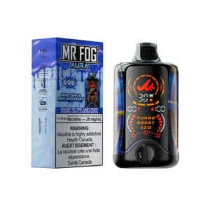 Mr Fog Aura Sour Shock Blue Raspberry 60k Puffs Disposable Vape