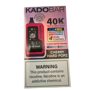 Cherry Hard Popz Kado Bar NI40K Ice + Nic Control Disposable Vape